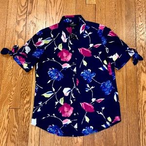 Banana Republic Button Up Floral Blouse